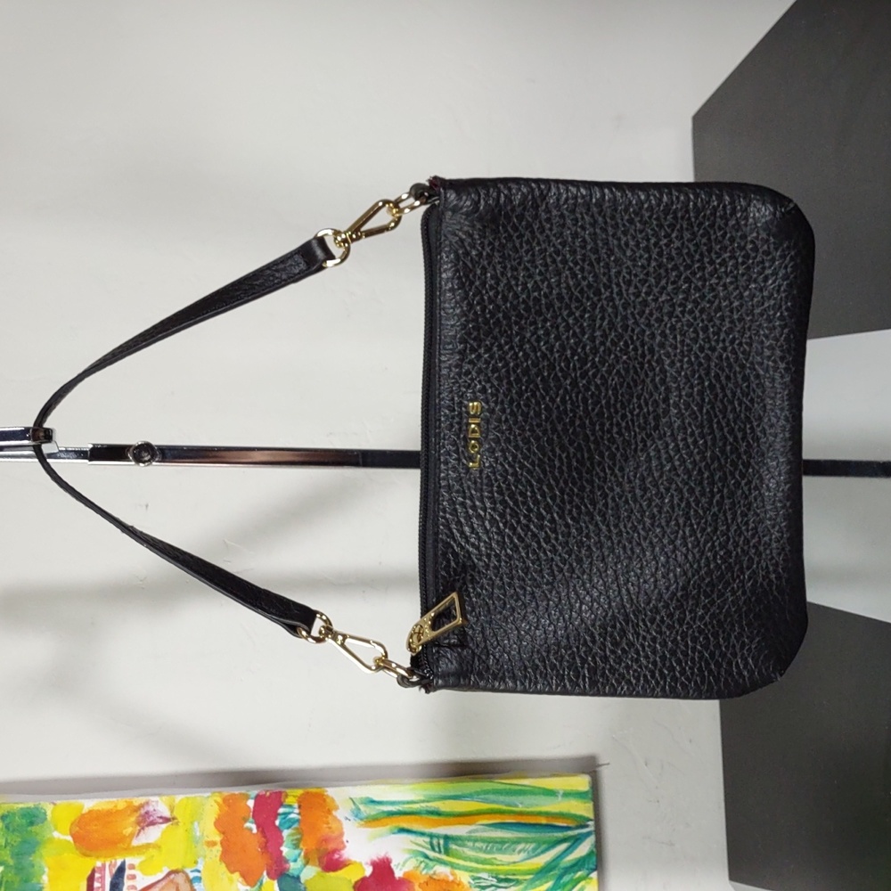 Lodis Pebbled Leather "Emily" Convertible Crossbody/Clutch Bag